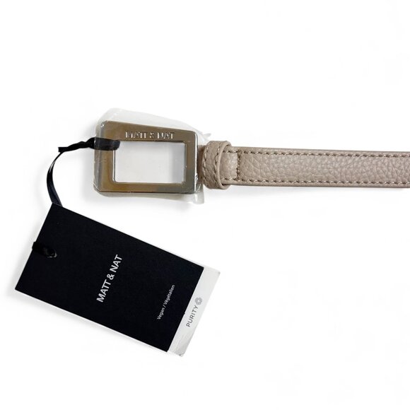 Matt & Nat "Opal" Cream Skinny Vegan Belt - Picture 4 of 4